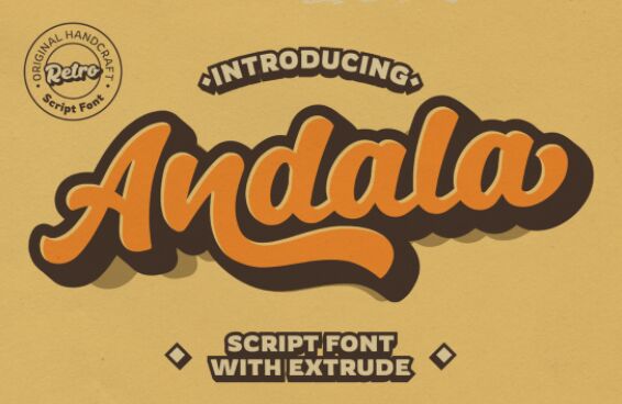 Free Retro Fonts Andala
