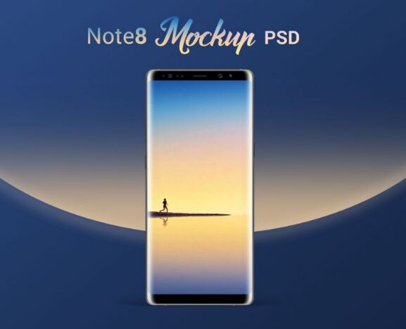 Free Samsung Galaxy Note8 Design Phone Mockup
