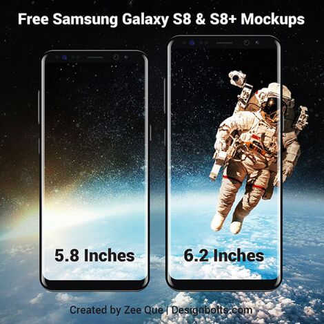 Free Samsung Galaxy S8 & S8+ Mockup Vector Files in Ai Format