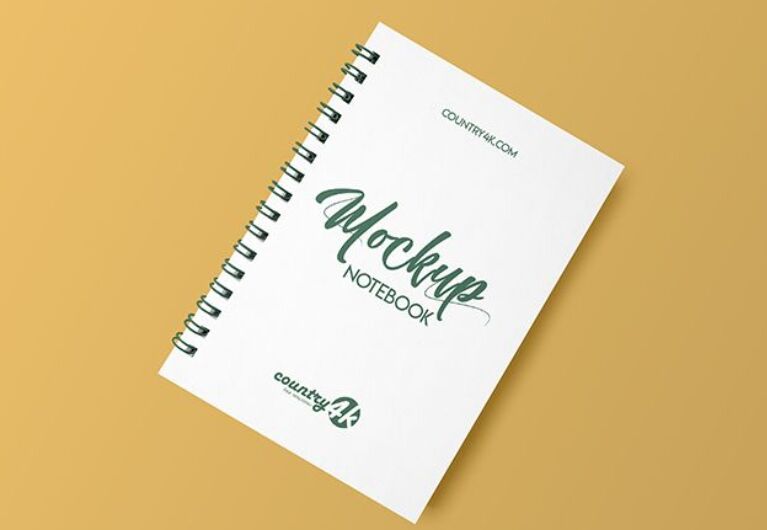 Free Spiral Notebook MockUp in 4k