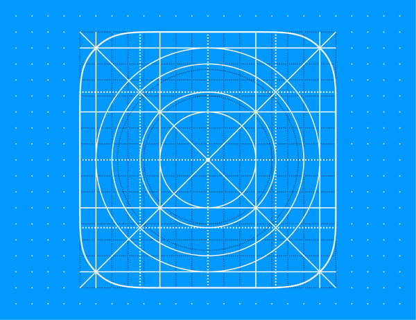 FREE Template iOS 7 Icon Grid EPS 8 vector illustration