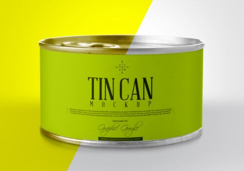 Free Tin Can Mockup PSD