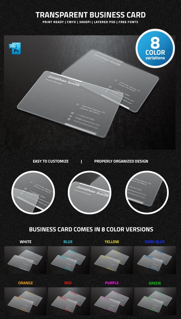 FREE Transparent Business Card