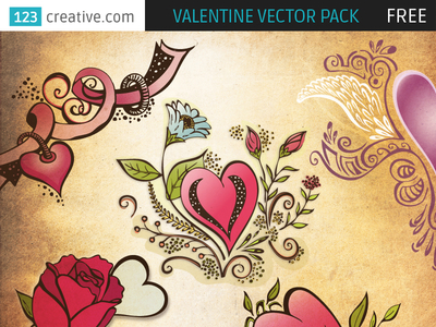 FREE Valentine vector pack