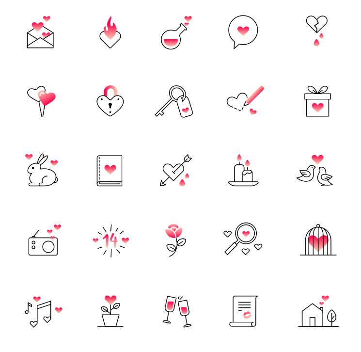 FREE Valentine's Day icon set