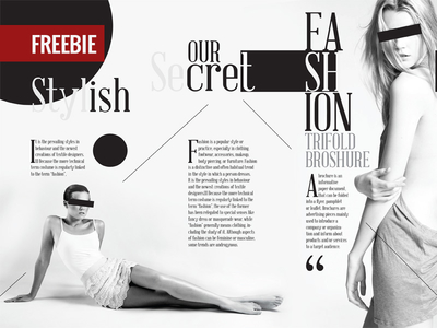 Freebie Tri-fold Fashion Broshure Template