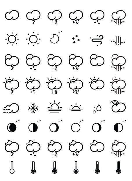 Grey Weather Icons