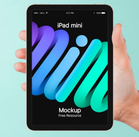Hand Holding Psd iPad mini Mockup