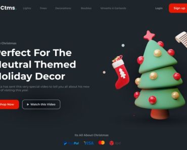 Holiday Decor Landing Page