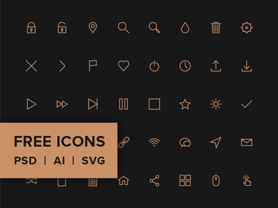 Icon Pack - PSD, AI, SVG & FONT For Free