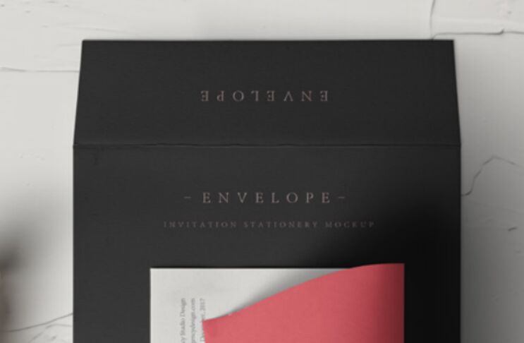 Invitation Envelope Mockup PSD