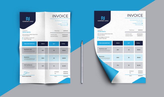 Invoice & Letterhead Template Design