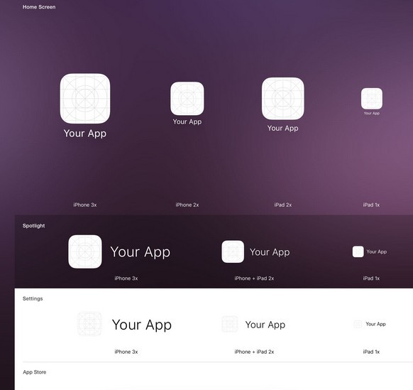 iOS 9 App Icon Template