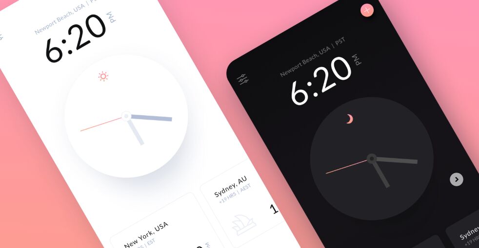 iOS Clock App Free Mockup