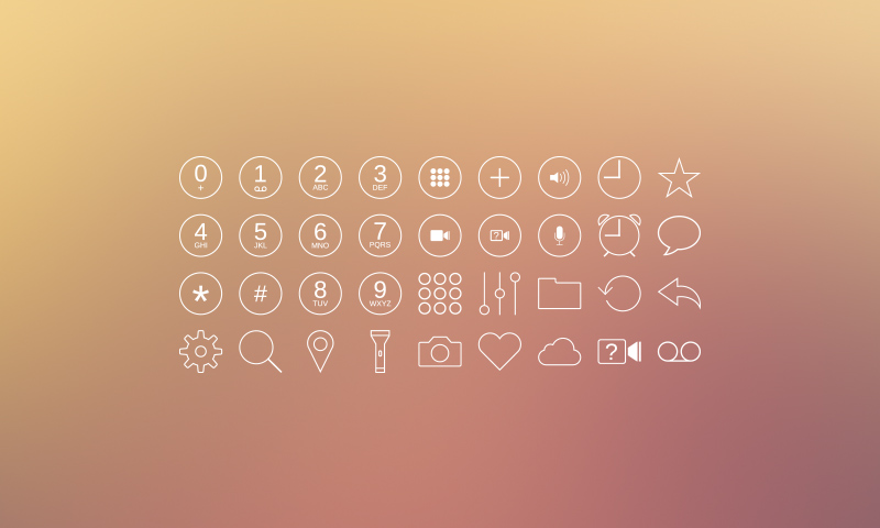 iOS Styled Vector Icons & Buttons