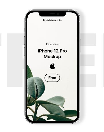iPhone 12 Pro Front View Mockup