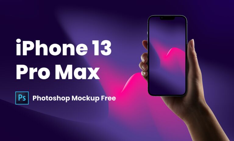 iPhone 13 Pro Max In Hand PSD Mockup For Free
