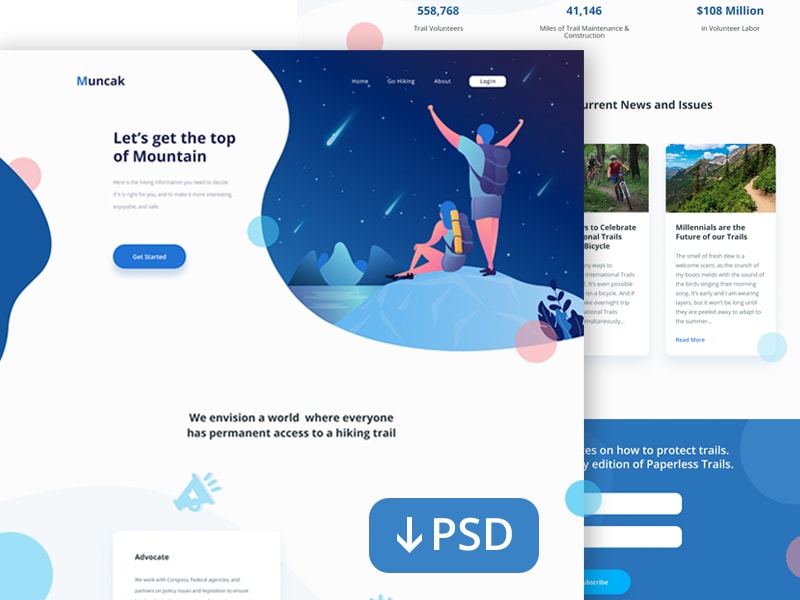 Landing Page for Hiking Site-min
