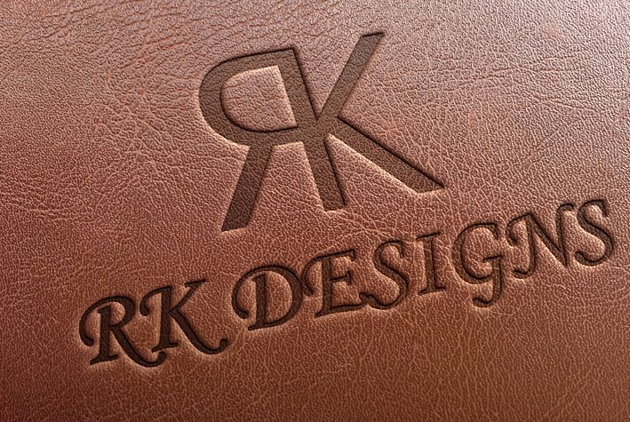 Leather Texture Logo Mockup