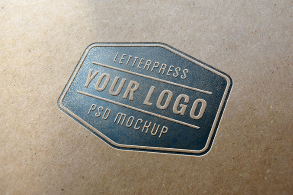 Letterpress Logo MockUp 1