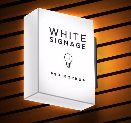 Light Box Display Signage PSD Mockup
