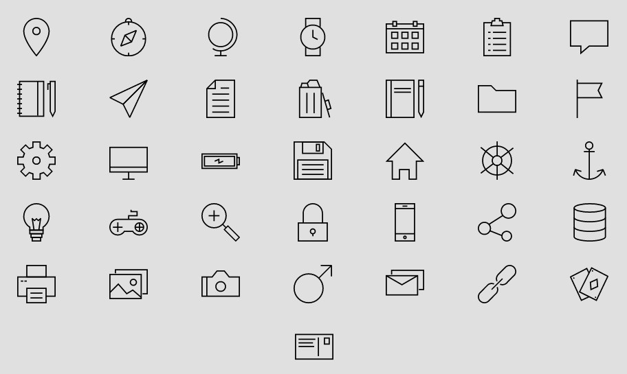 Linea free outline iconset 