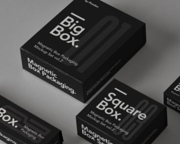 Magnetic Psd Box Packaging Mockup Set 2