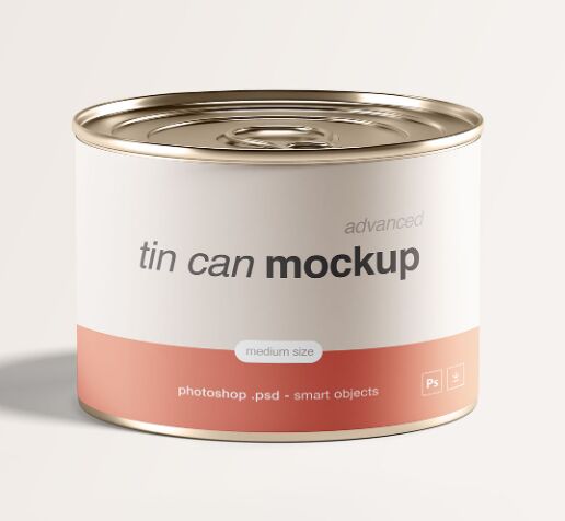 Medium Tin Can Mockup