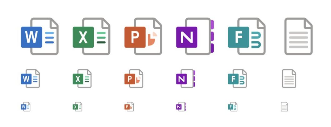 Microsoft Office Document Icons