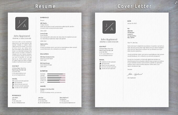 Minimal Resume and Cover Letter