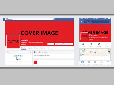 Mobile and Web Facebook Template