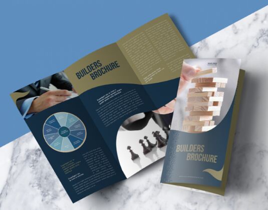 Modern Premium Tri-Fold Brochure Mock-up