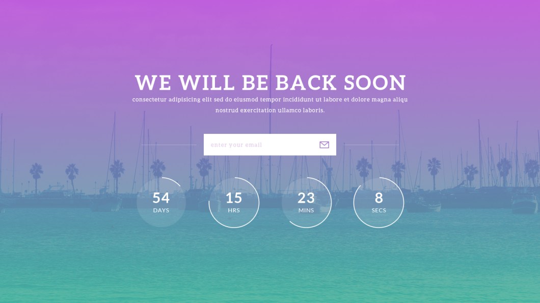 Notify – Free Beautiful PSD & HTML5 Coming Soon Template