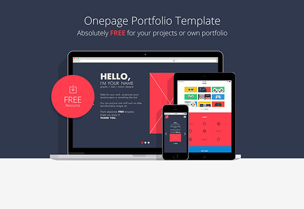 Onepage Portfolio Template (FREE)
