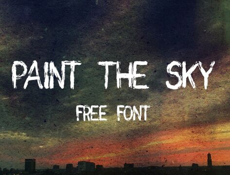 Paint the Sky Free Brush Font