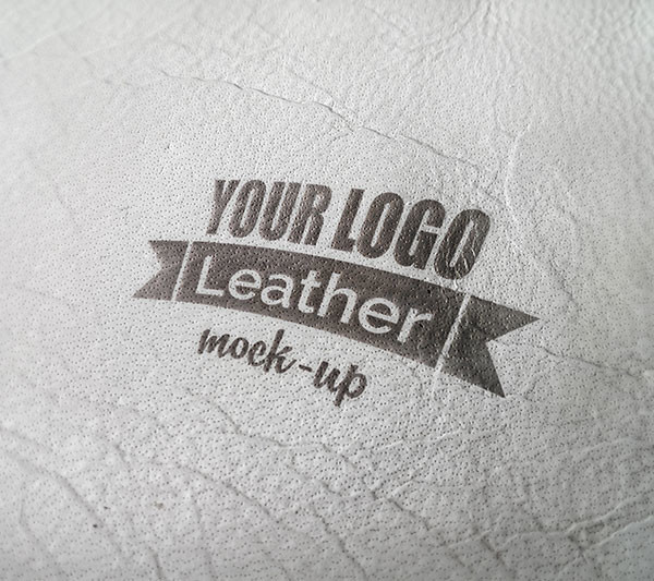 Photorealistic leather mock-up