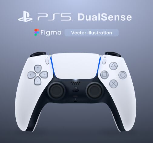 PS5 DualSense Controller Figma Mockup