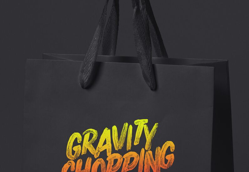 Psd Gravity Shopping Bag Mockup-min