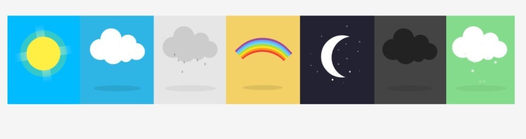 Pure CSS One Div Weather Animated Icons