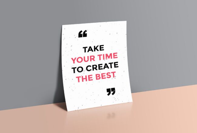 Quote Poster Mockup PSD