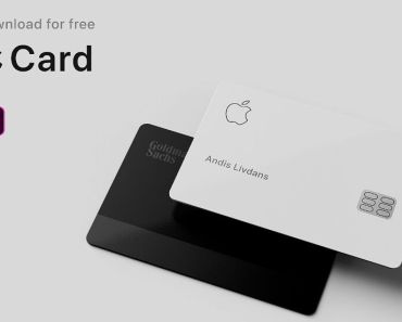 Realistic Apple Card Mockup For Adobe XD