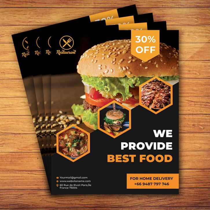 Restaurant Flyer Free PSD Download