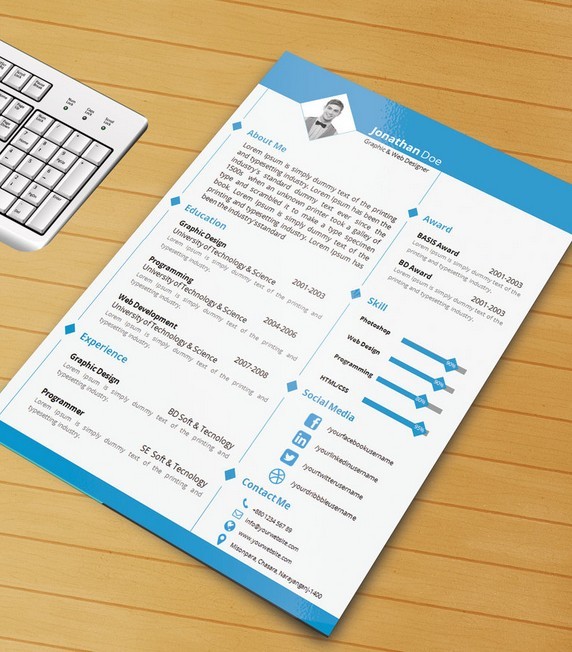 Resume Template With Ms Word File