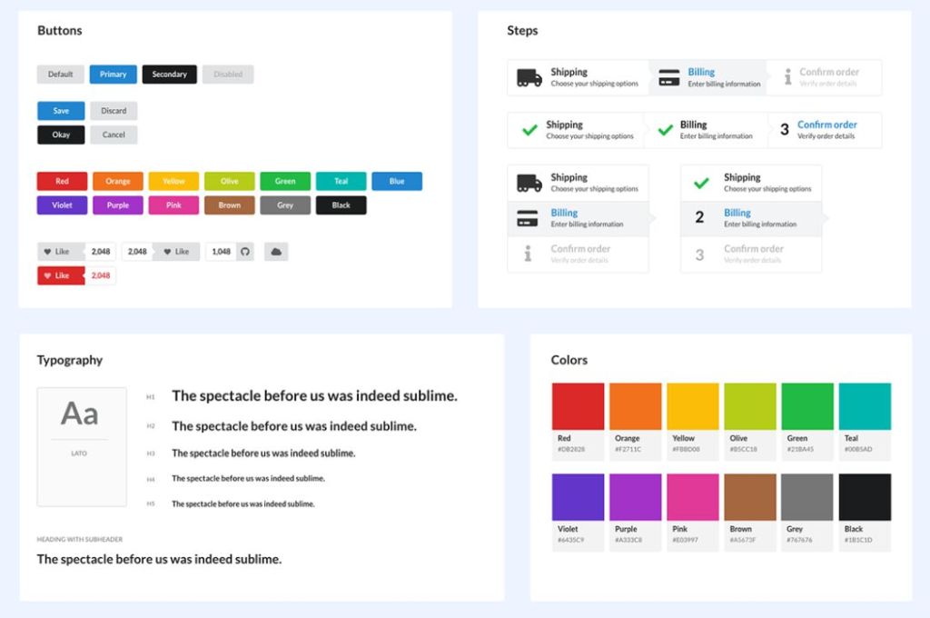 Semantic UI Kit for Adobe XD