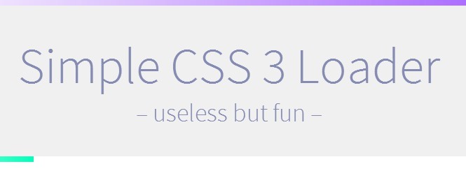 Simple CSS 3 Loader