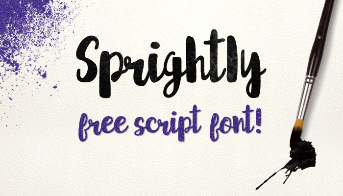 Sprightly - a free connecting script font