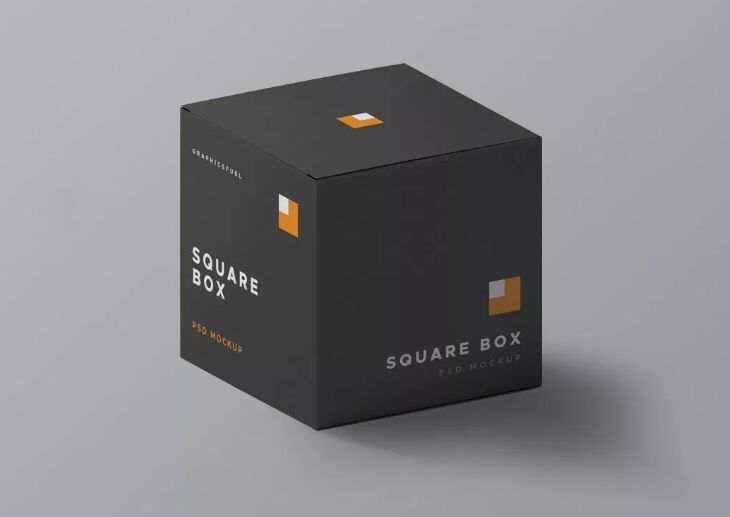 Square Box PSD Mockups