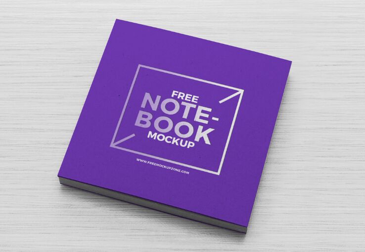 Square Notebook Mockup PSD Template
