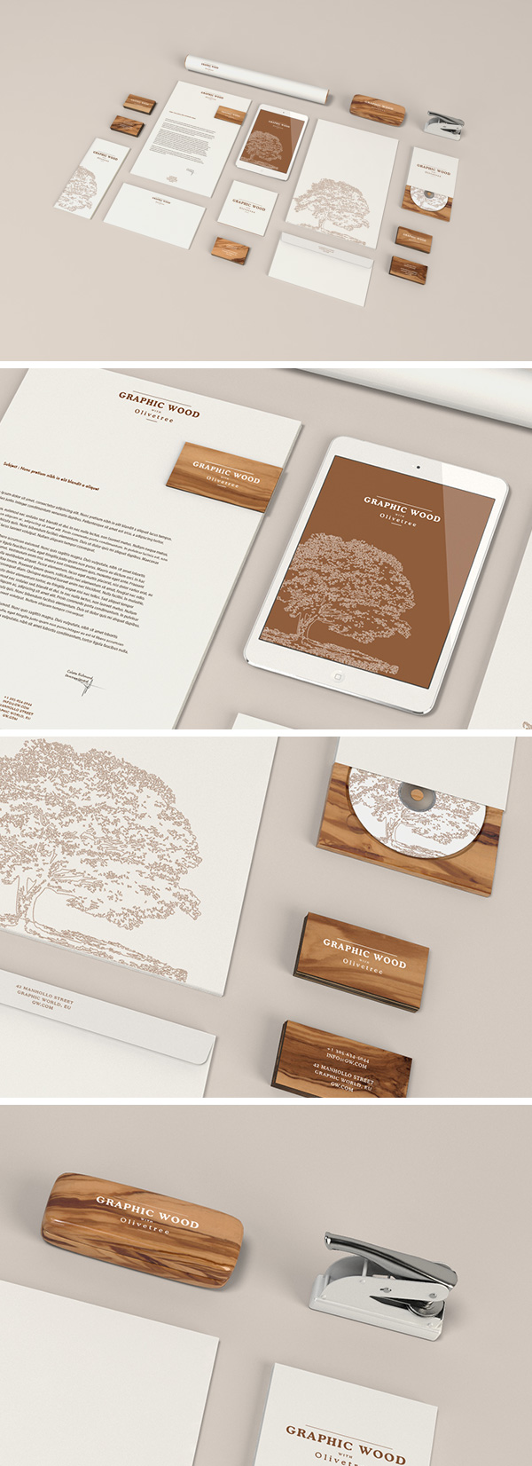 Stationery MockUp – Wood Edition