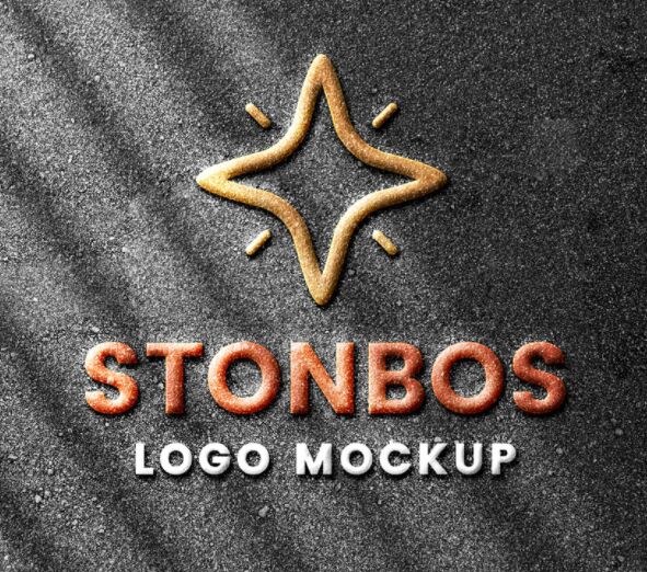 Stone Emboss Logo Mockup